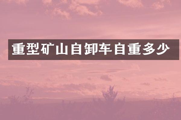 重型矿山自卸车自重多少