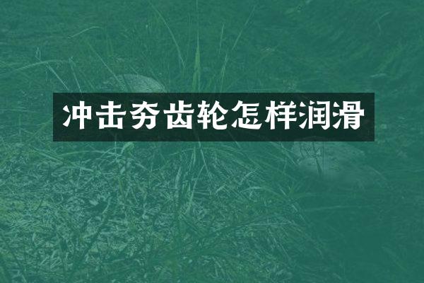 冲击夯齿轮怎样润滑