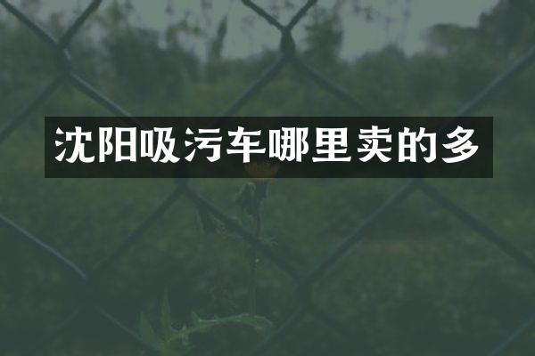 沈阳吸污车哪里卖的多