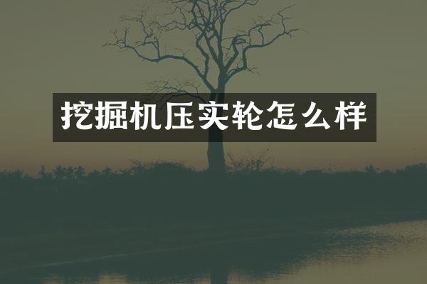 挖掘机压实轮怎么样