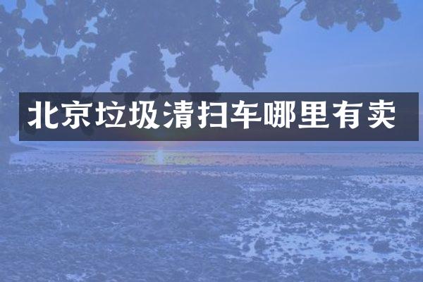 北京垃圾清扫车哪里有卖