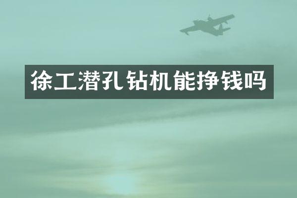 徐工潜孔钻机能挣钱吗