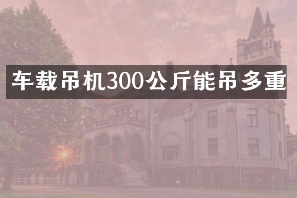 车载吊机300公斤能吊多重