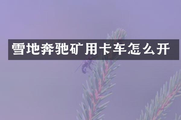 雪地奔驰矿用卡车怎么开