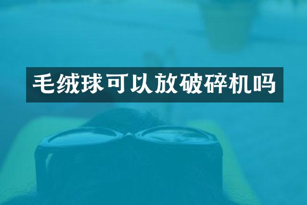 毛绒球可以放破碎机吗