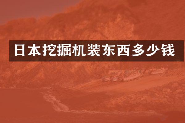 日本挖掘机装东西多少钱