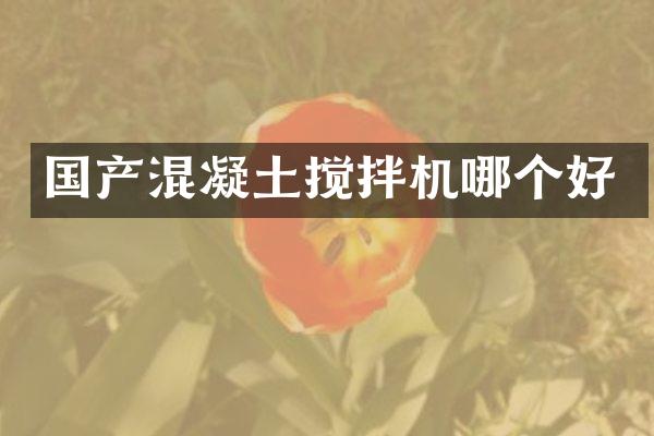 国产混凝土搅拌机哪个好
