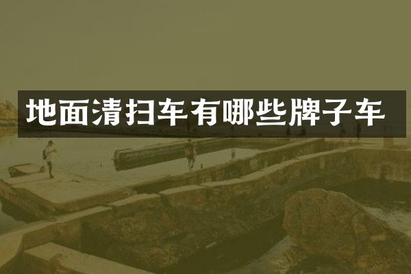 地面清扫车有哪些牌子车