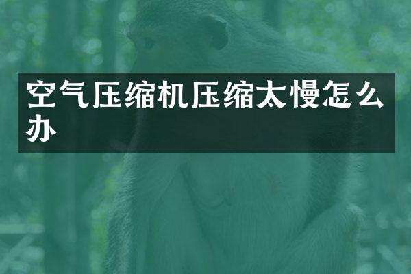 空气压缩机压缩太慢怎么办