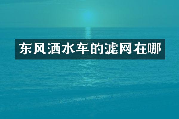 东风洒水车的滤网在哪