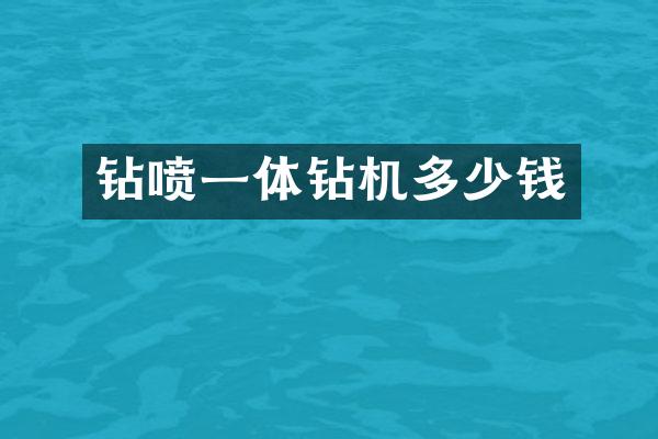 钻喷一体钻机多少钱