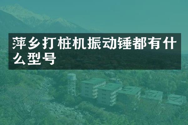 萍乡打桩机振动锤都有什么型号
