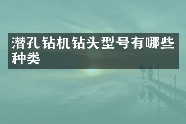 潜孔钻机钻头型号有哪些种类