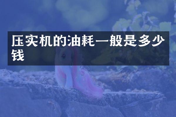 压实机的油耗一般是多少钱
