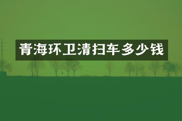 青海环卫清扫车多少钱