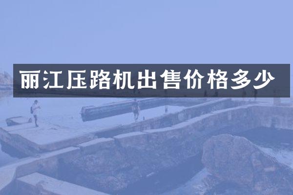 丽江压路机出售价格多少