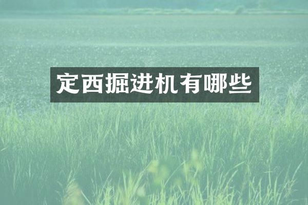 定西掘进机有哪些