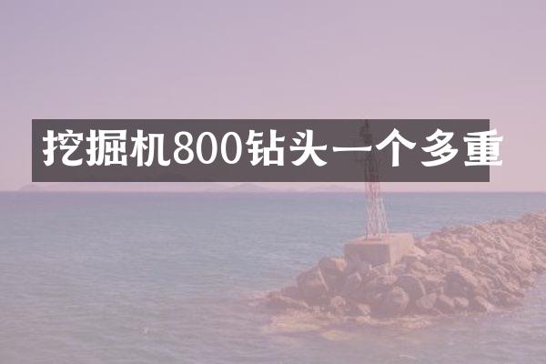 挖掘机800钻头一个多重