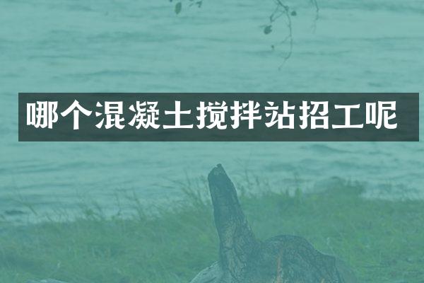 哪个混凝土搅拌站招工呢