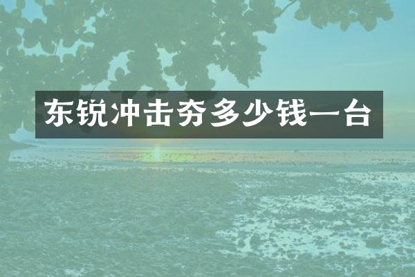 东锐冲击夯多少钱一台