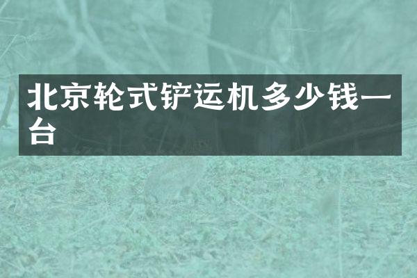 北京轮式铲运机多少钱一台
