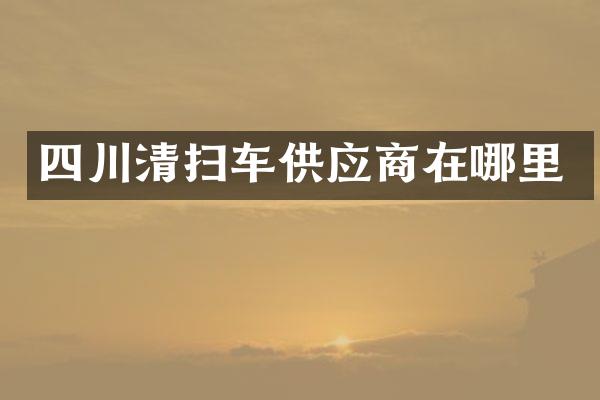 四川清扫车供应商在哪里