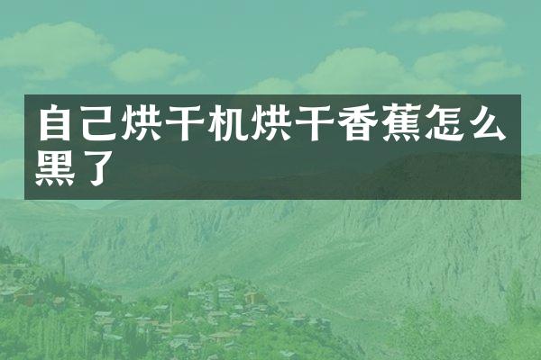 自己烘干机烘干香蕉怎么黑了