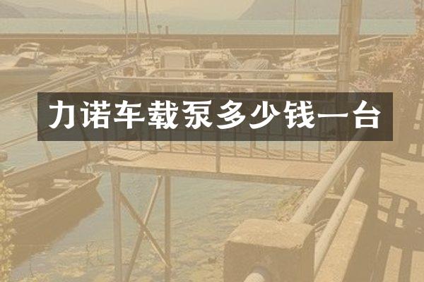 力诺车载泵多少钱一台