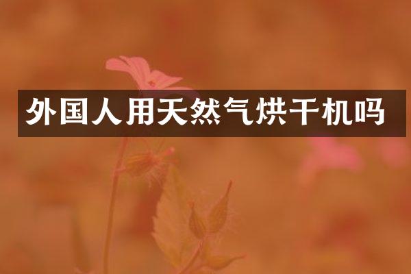 外国人用天然气烘干机吗