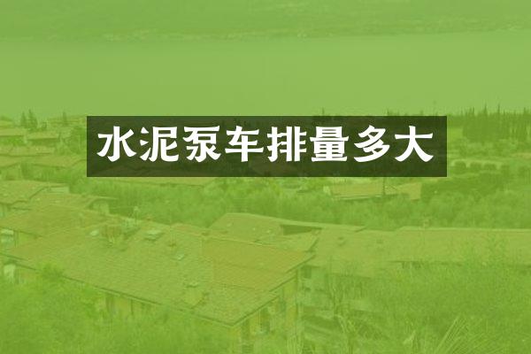 水泥泵车排量多大