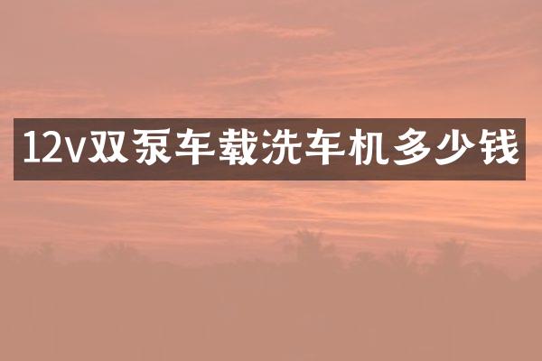 12v双泵车载洗车机多少钱