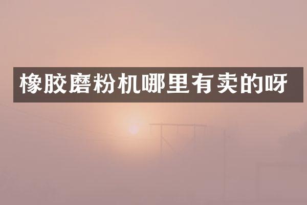 橡胶磨粉机哪里有卖的呀