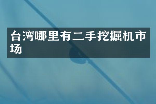 台湾哪里有二手挖掘机市场