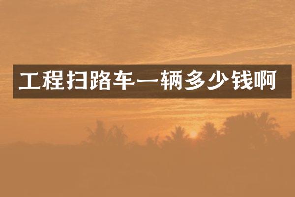 工程扫路车一辆多少钱啊