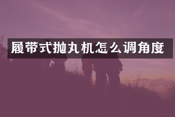 履带式抛丸机怎么调角度