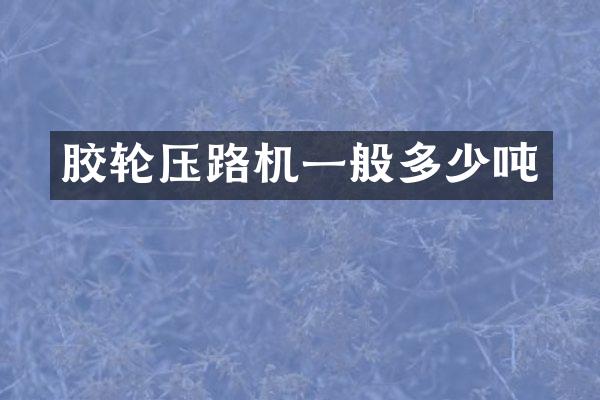 胶轮压路机一般多少吨