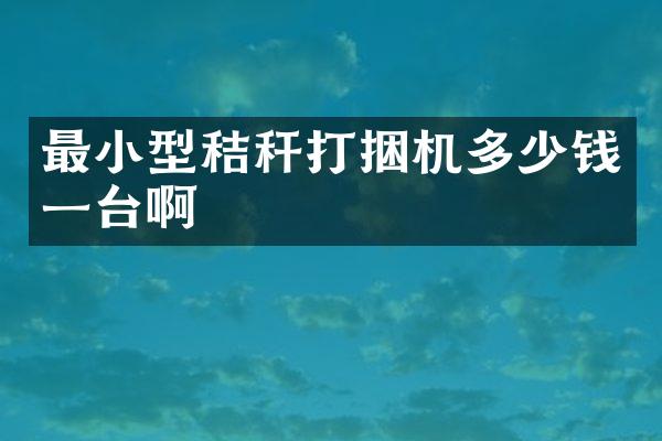 最小型秸秆打捆机多少钱一台啊