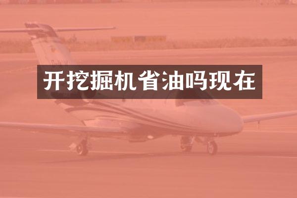 开挖掘机省油吗现在