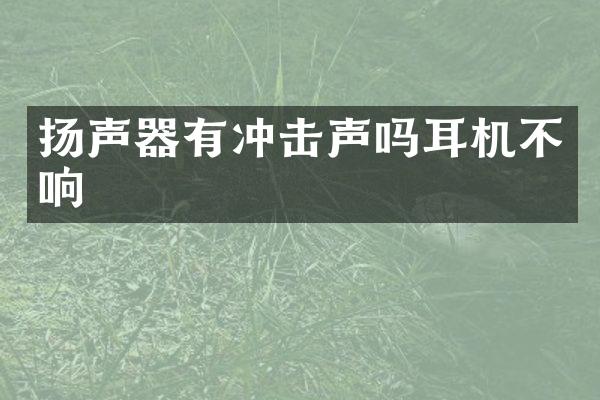扬声器有冲击声吗耳机不响