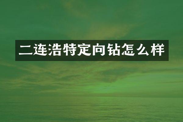 二连浩特定向钻怎么样
