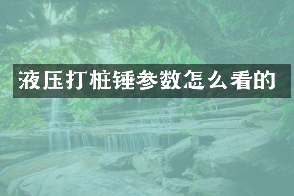 液压打桩锤参数怎么看的