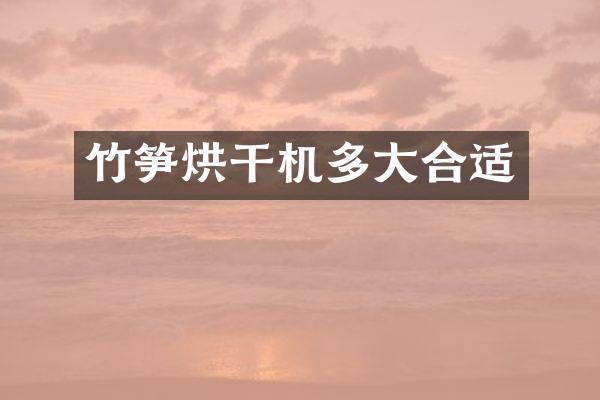 竹笋烘干机多大合适