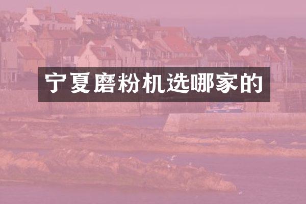 宁夏磨粉机选哪家的