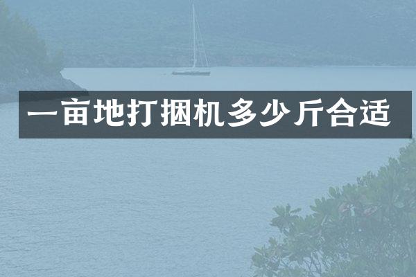 一亩地打捆机多少斤合适
