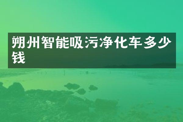 朔州智能吸污净化车多少钱