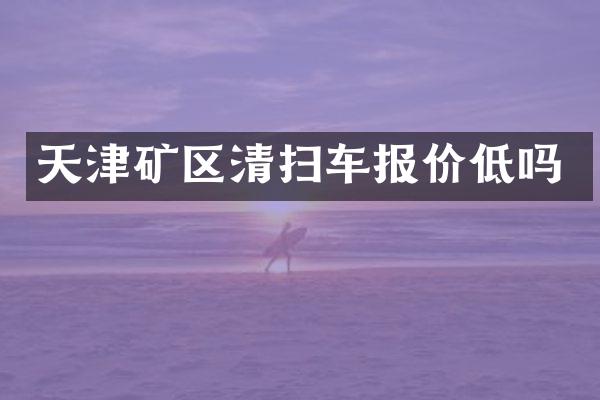 天津矿区清扫车报价低吗