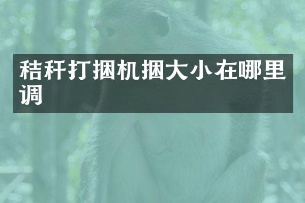 秸秆打捆机捆大小在哪里调