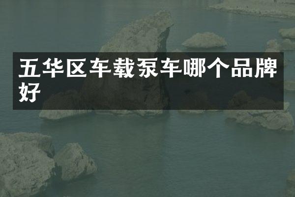 五华区车载泵车哪个品牌好