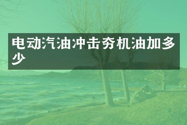 电动汽油冲击夯机油加多少