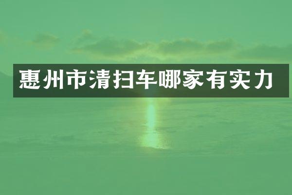 惠州市清扫车哪家有实力